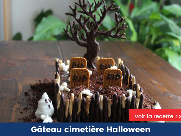 Gâteau cimetière Halloween